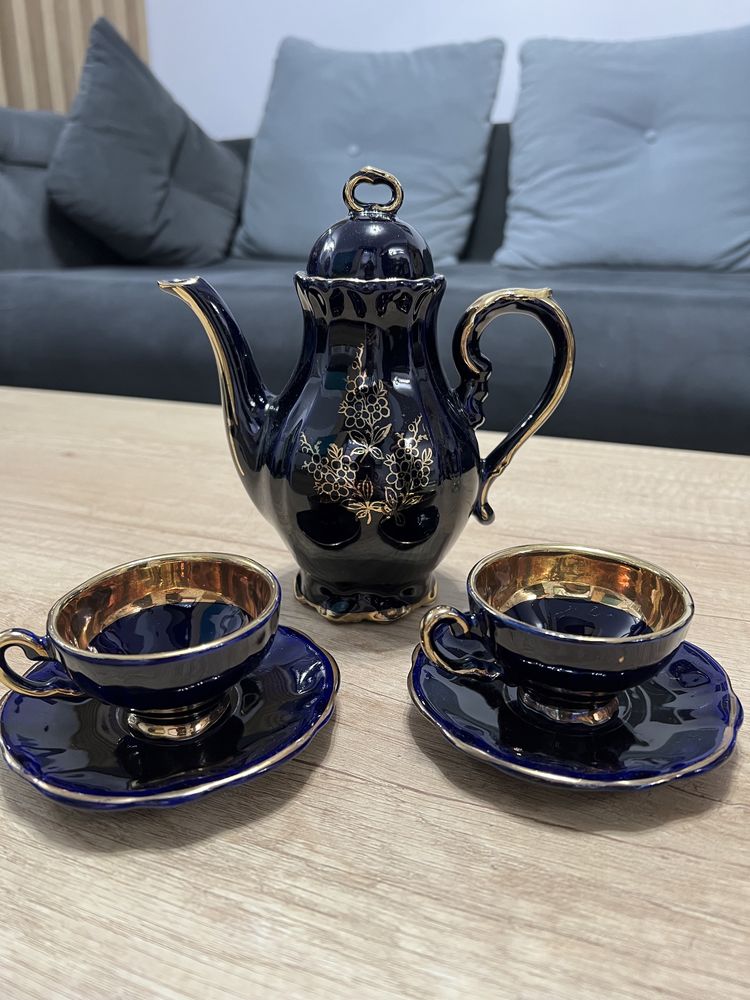 Vand Set Cești Cafea/Ceai de colectie din ceramica cobalt