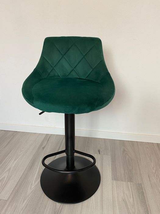 Scaun bar pivotant modern cu spatar, reglabil
