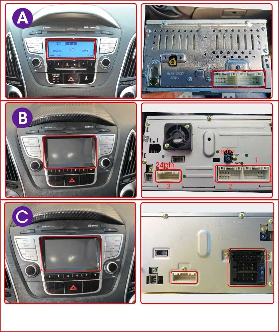 HYUNDAI IX35 TUCSON 2009-2015 - 10'' Навигация Android, 8848K