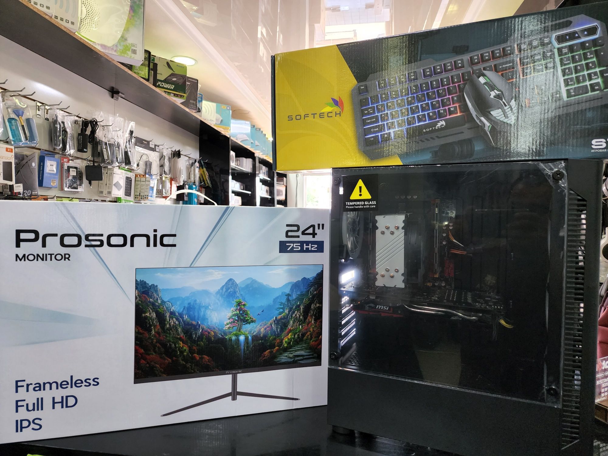 ДеШево! Игровой компьютер 10 ядер 20 поток (i7 7700k) с Монитором 27'