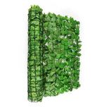 Gard artificial verde cu frunze, 300x100cm