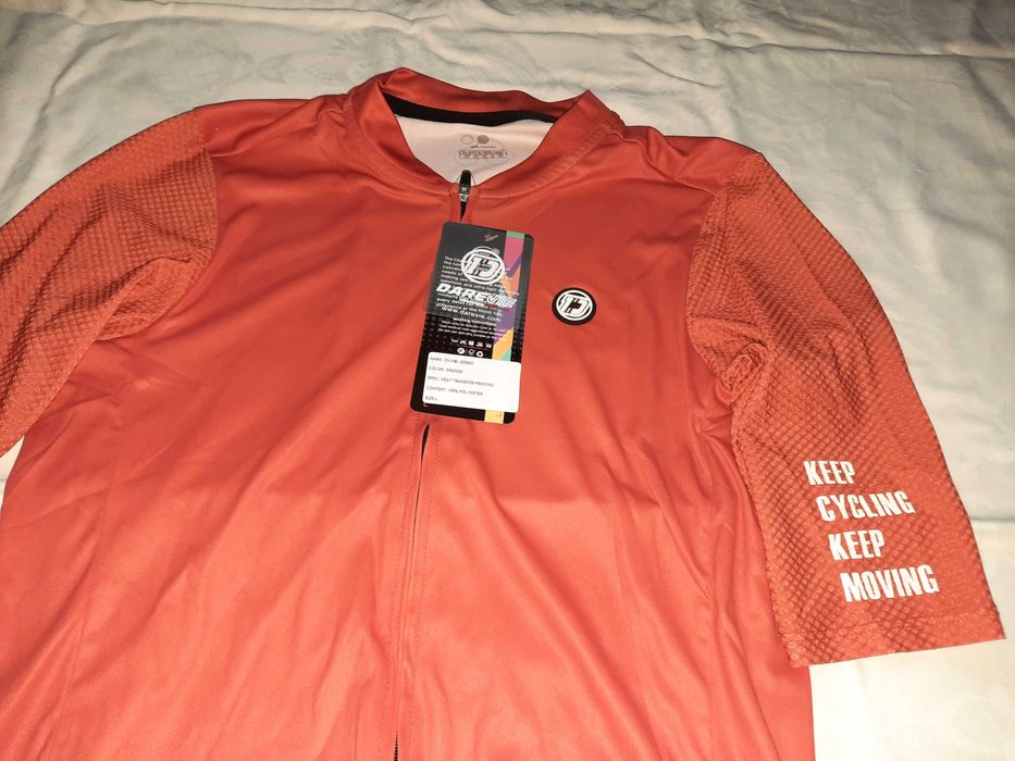 Tricou ciclism premium noi marimi diverse Darevie alb rosu negru
