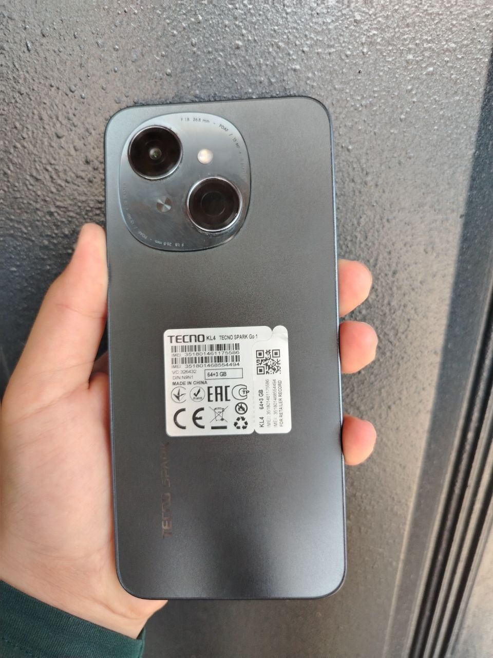 Texno Spark Go1 telefoni