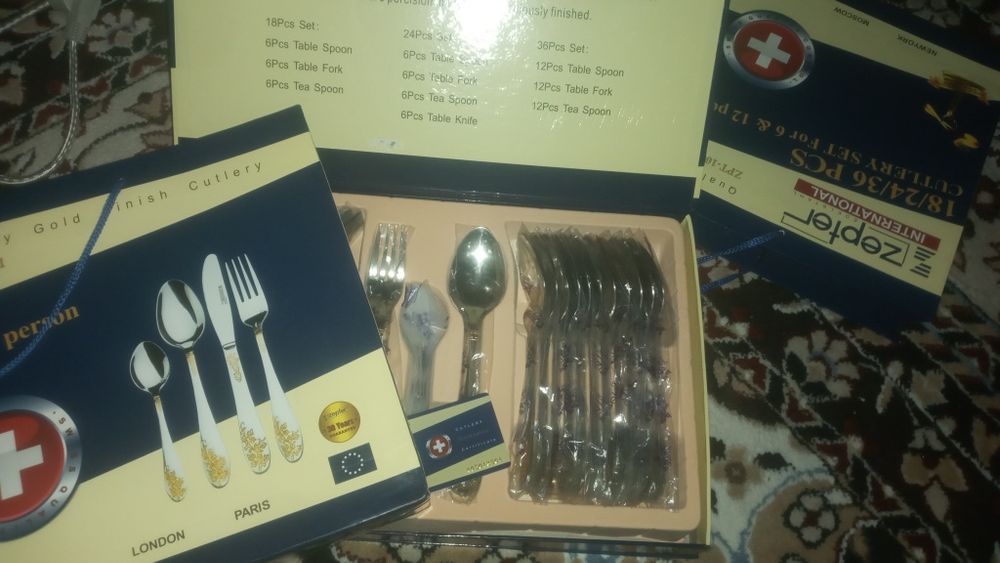 Yengi bagima bilan 24tali qoshu vilka nabor