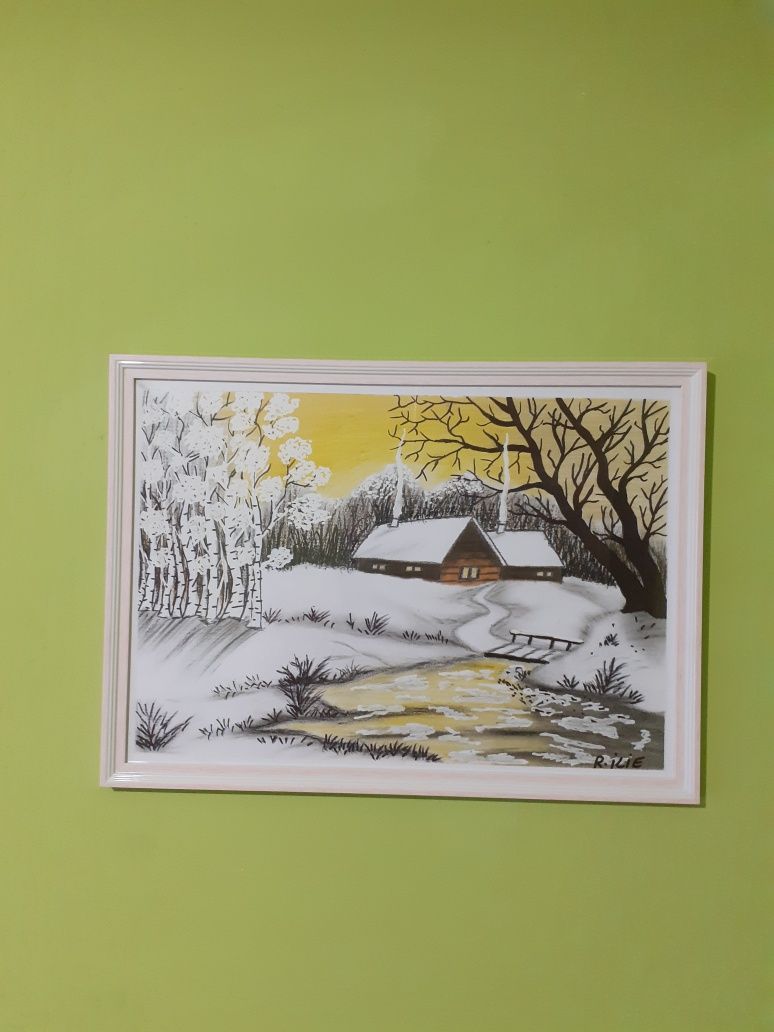 Vând tablouri Oil pastels cu tot cu ramă