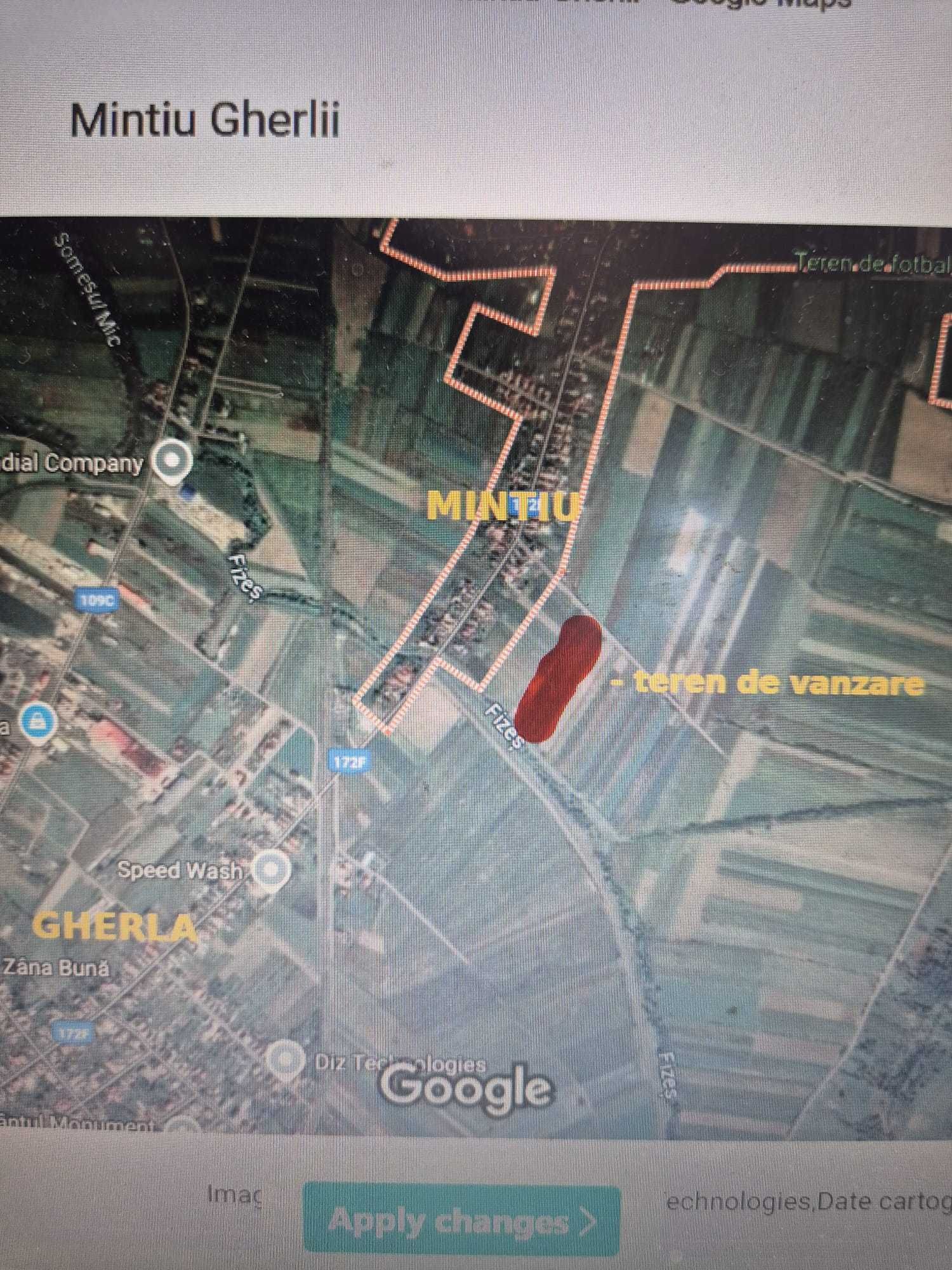 Vand parcele teren pentru case in Mintiu Gherlii