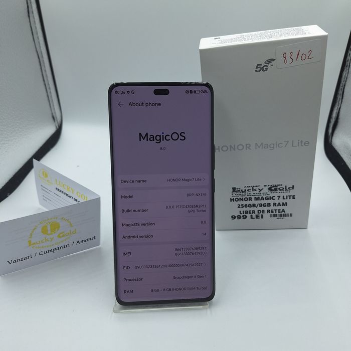 Honor Magic 7 Lite 256 GB 8 GB Garantie/ Factura #48241
