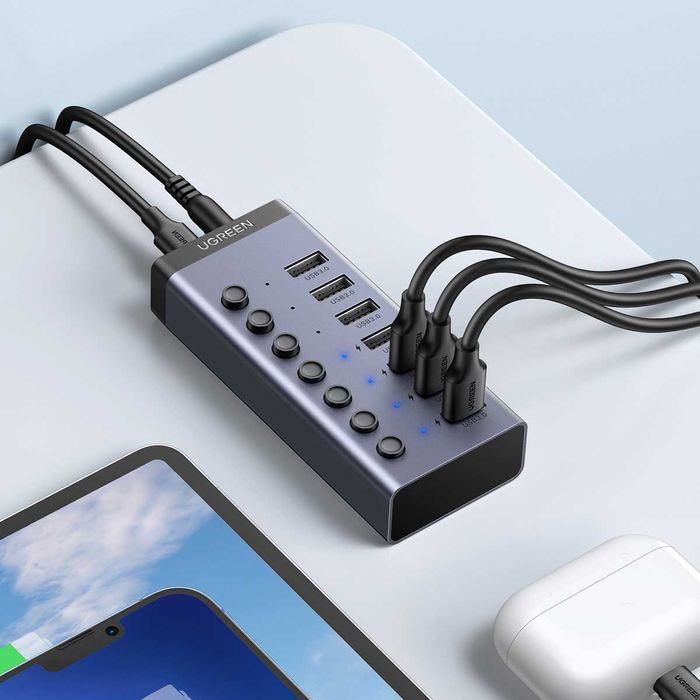 Ugreen 7-Port USB 3.0 Hub Универсальный. Есть доставка