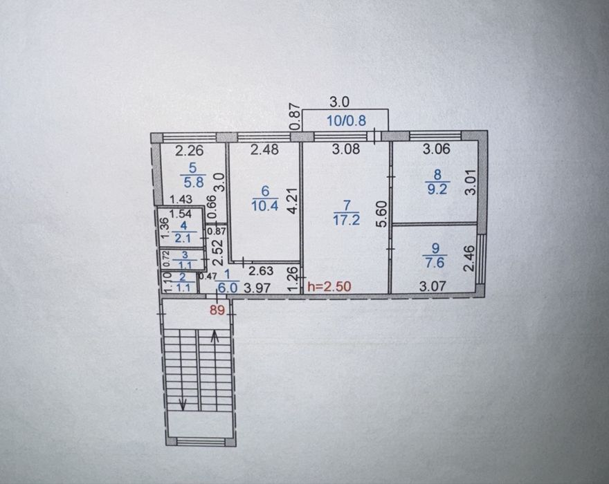 Продается просторная 4х комнатная квартира, районе Михайловки!!