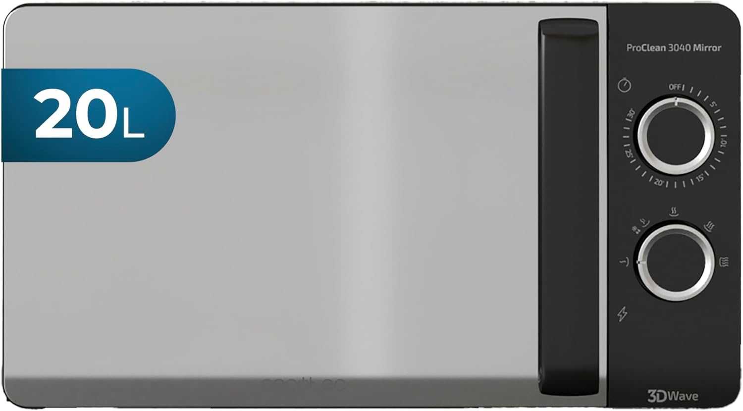 Огледална Микровълнова печка Cecotec ProClean 3040, 20л, мощност 700W