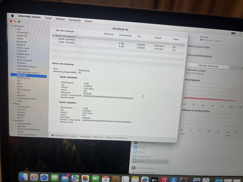 MacBook Air folosit o perioada de aproximativ patru luni