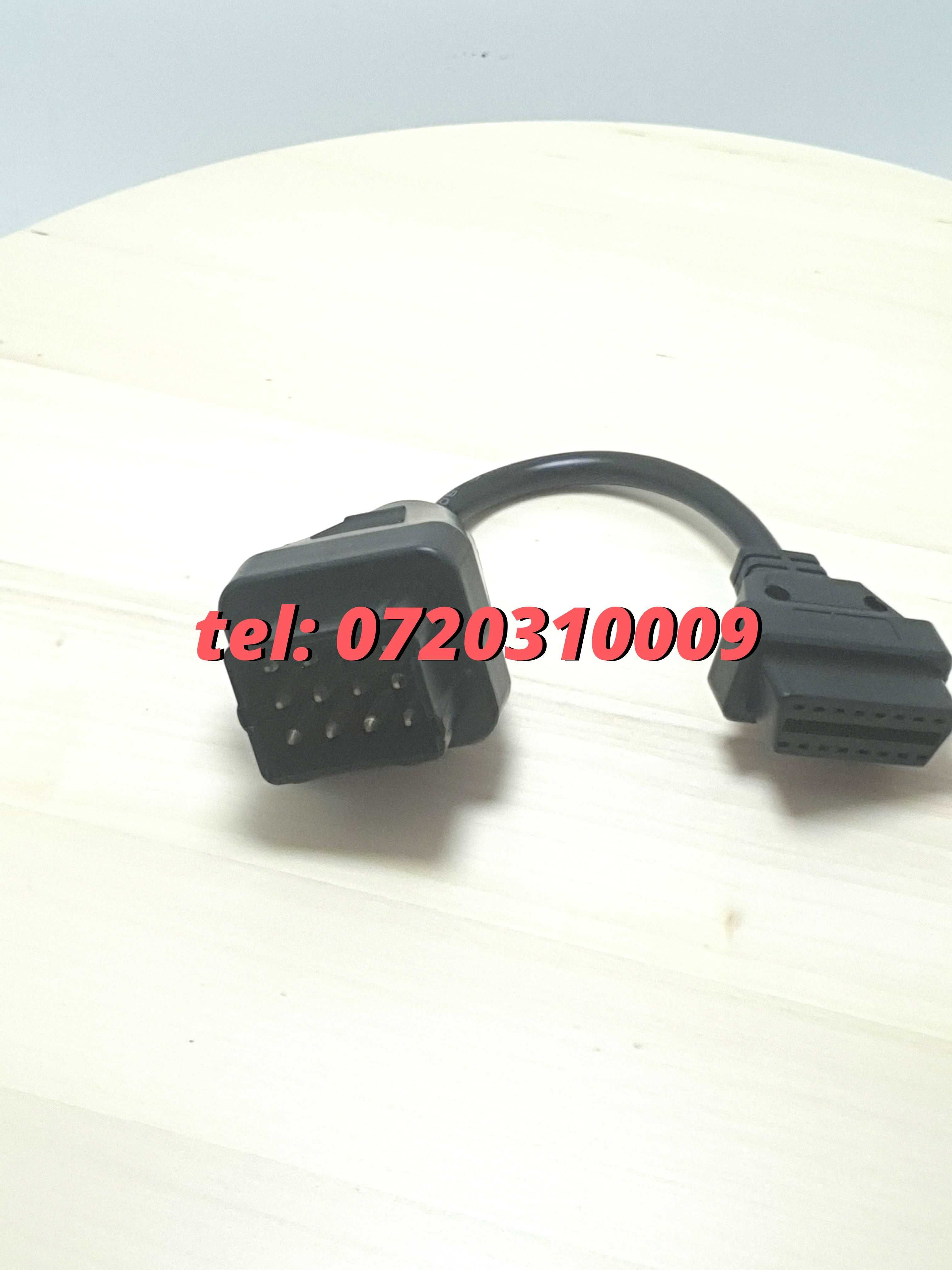 Cablu Adaptor Camion Renault 12 Pin La Obd2 16 Pin