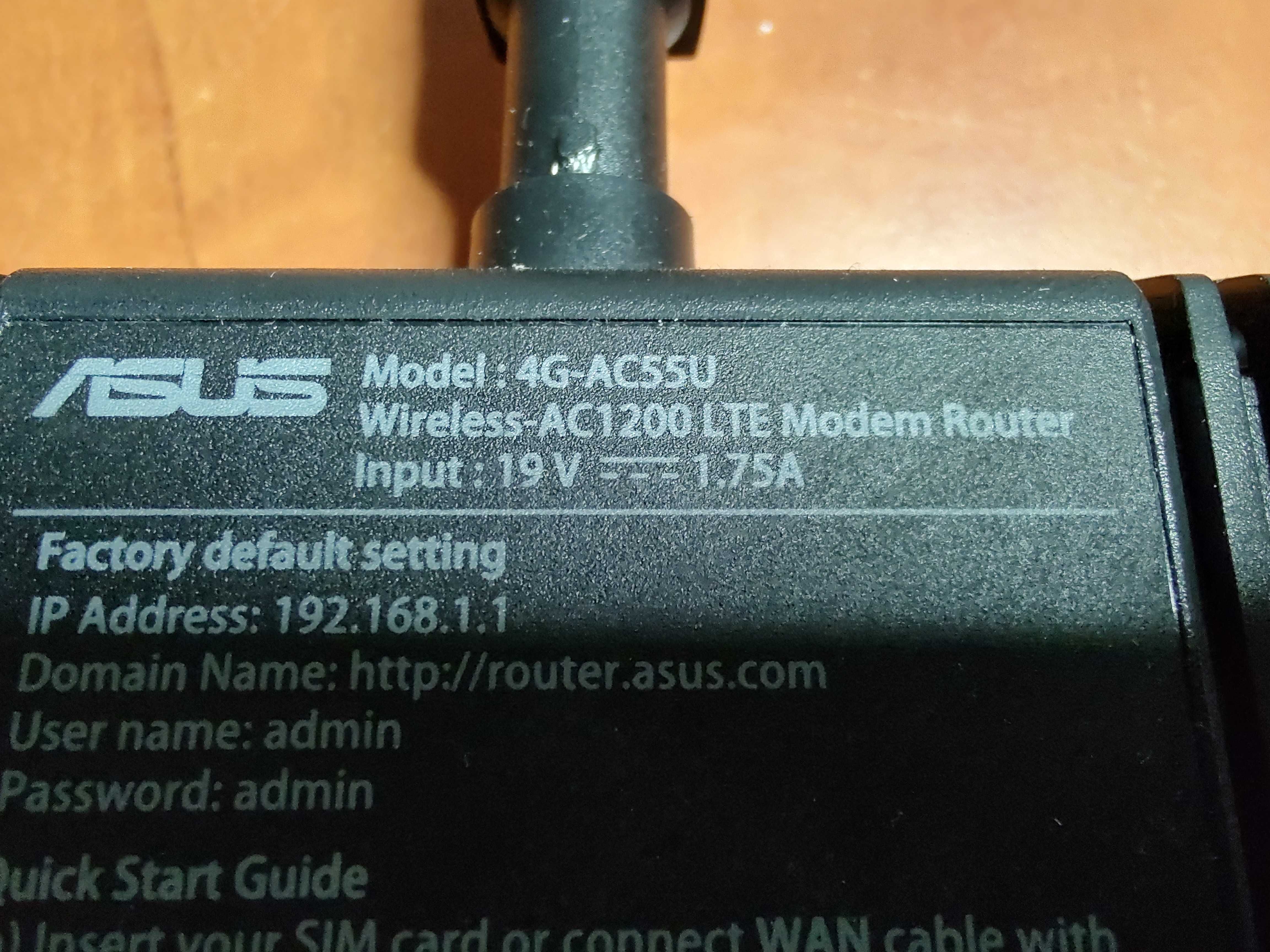 Router wireless cartela SIM 4g LTE ASUS 4G-AC55U 300+867 Mbps necodat