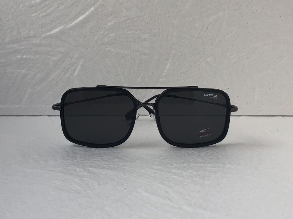 Carrera Мъжки слънчеви очила правоъгълни 2 цвята черни мат черни лак