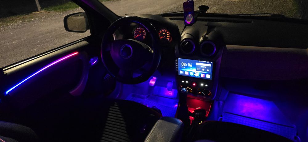 Kit lumini ambientale 18 in 1 led interior rgb symphony banda led auto
