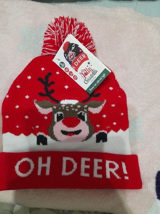 2 Caciuli cu LED pentru Craciun/iarna