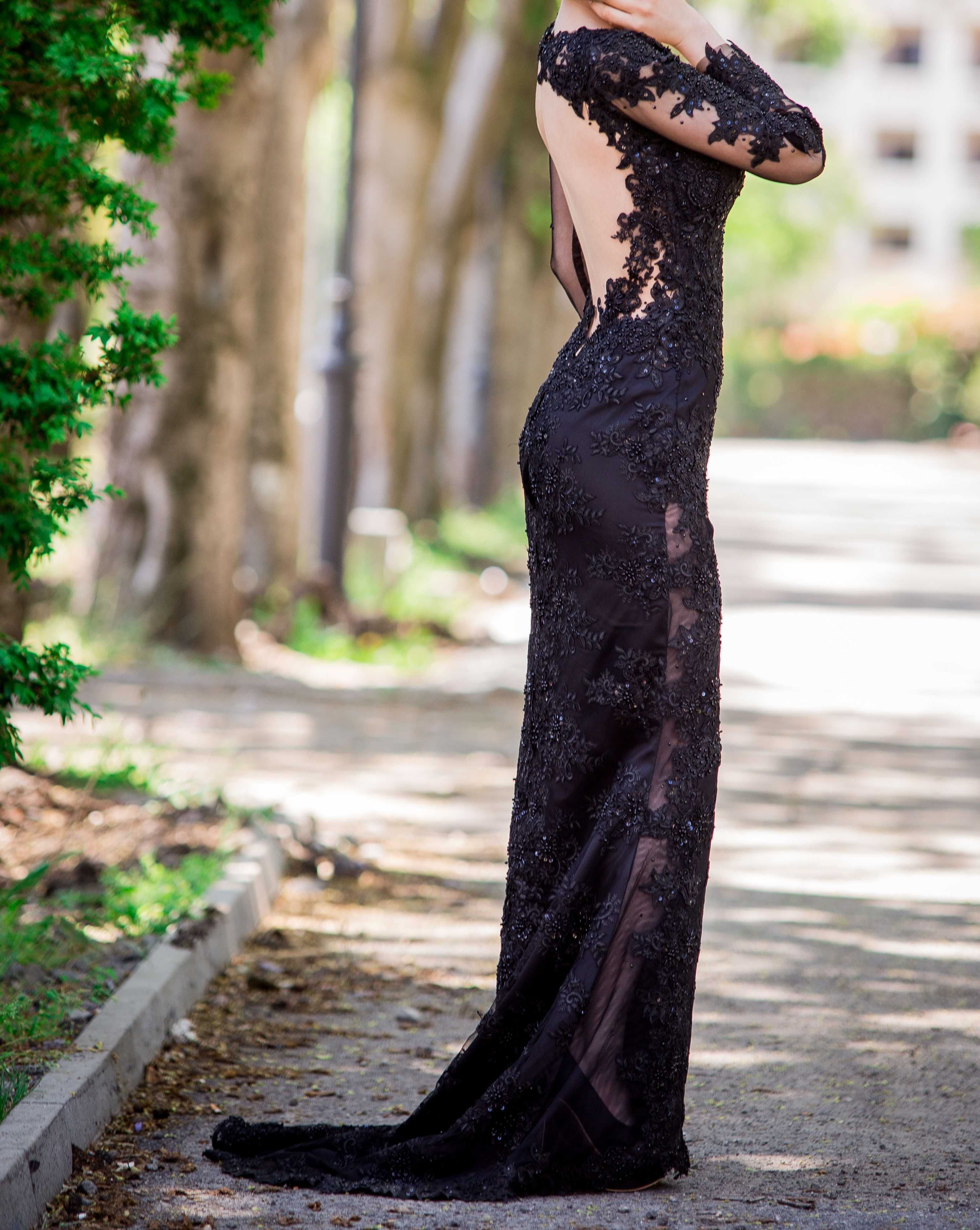 Бална/официална  черна рокля Julia Kontogruni