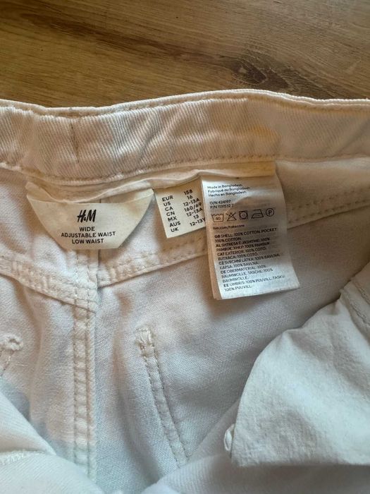 Blugi H&M albi 12-13 ani