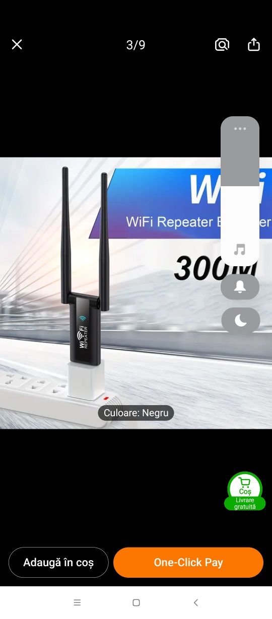 Prelungire semnal wireless usb cu antene