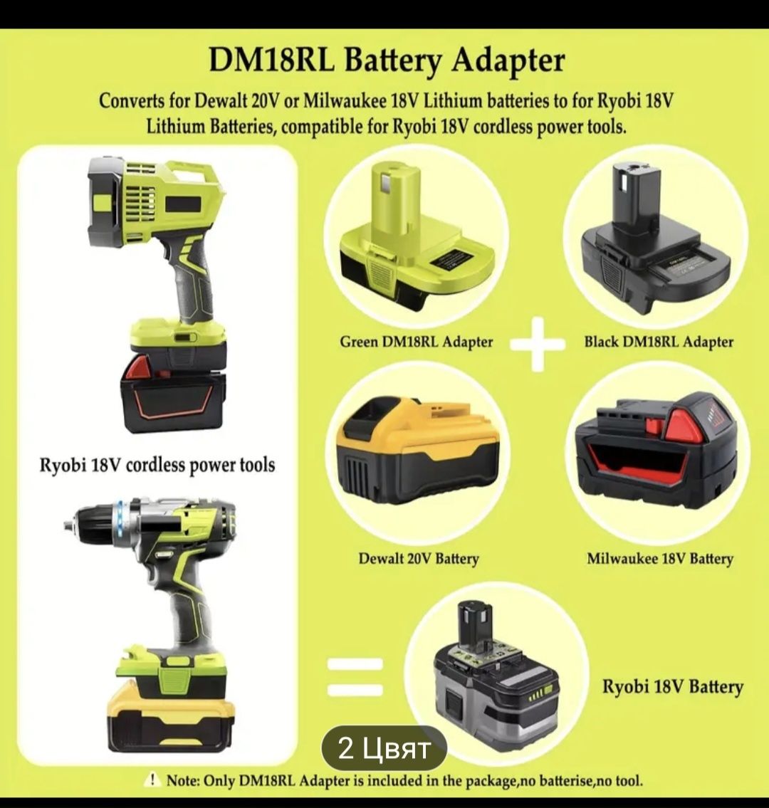 Адаптор за батерия винтоверт dewalt