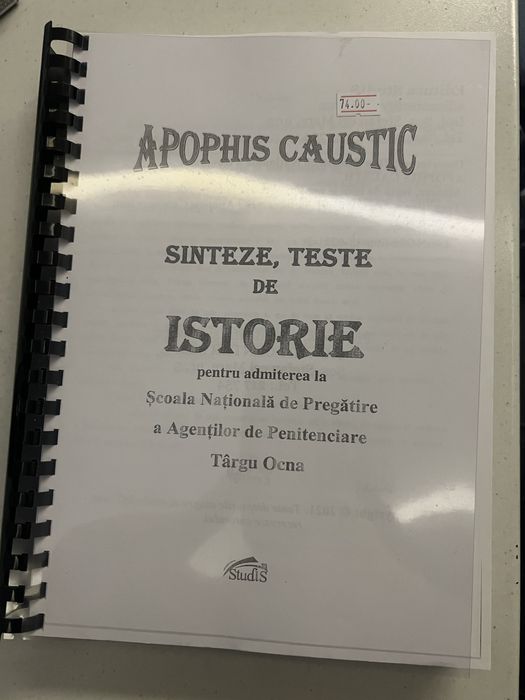 Vand Carte de Istorie pentru Targul Ogna