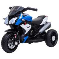 Motocicleta electrica copii QLS 801 Albastra cu roti EVA, Nou, factura