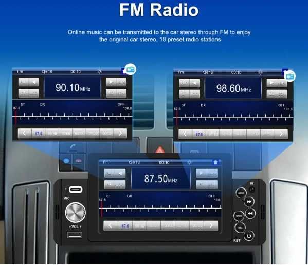 Mp5 dvd auto Radio auto 1 din, Full Touch, Mirrorlink