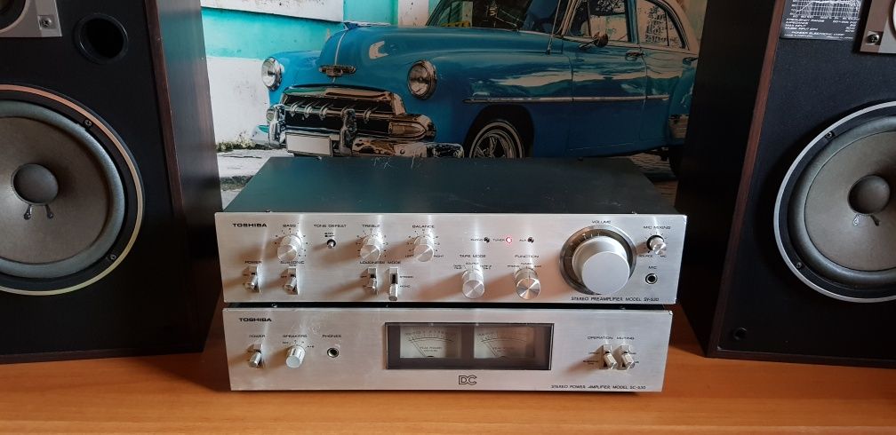 Amplificator statie putere Toshiba SC 530 și preamplificator SY 530