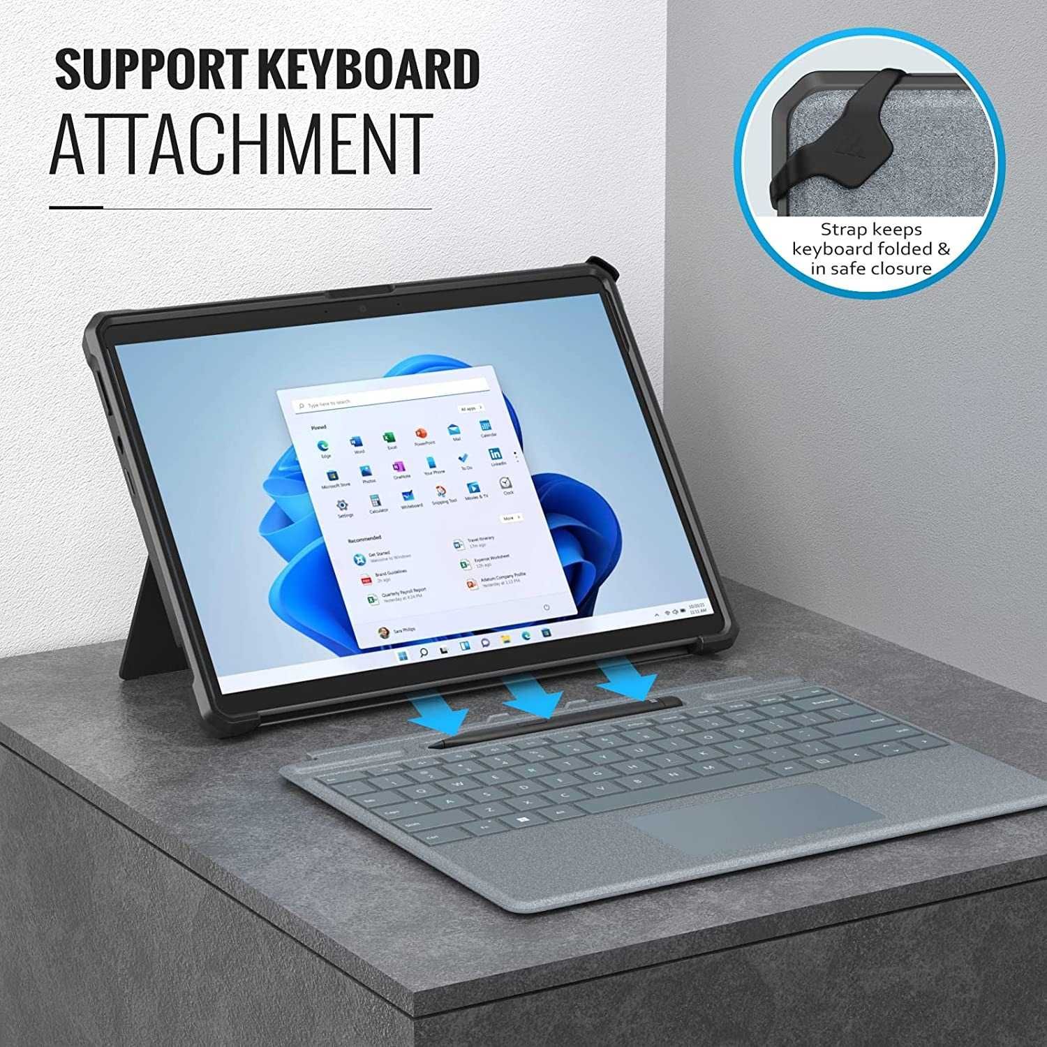 Husa tableta Microsoft Surface Pro 7 Plus Pro 7 6 5 protectie 360 flip