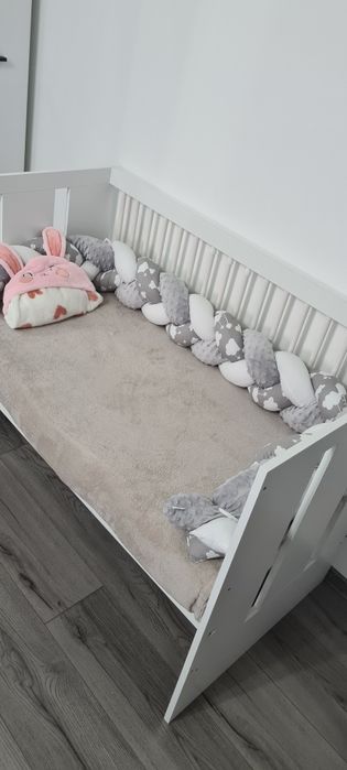 Pătuț bebe + apărătoare împletită