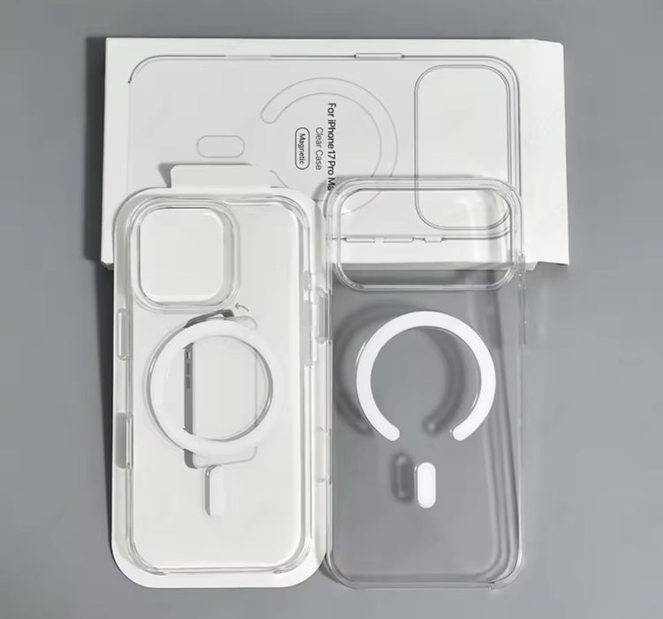 Iphone  16 17 AIR PRO MAX PLUS - Husa Magnetica Clear Hard Plastic