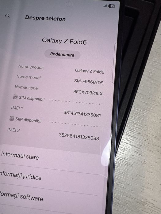 Samsung Z Fold 6 256Gb 12Gb Ram Full Box