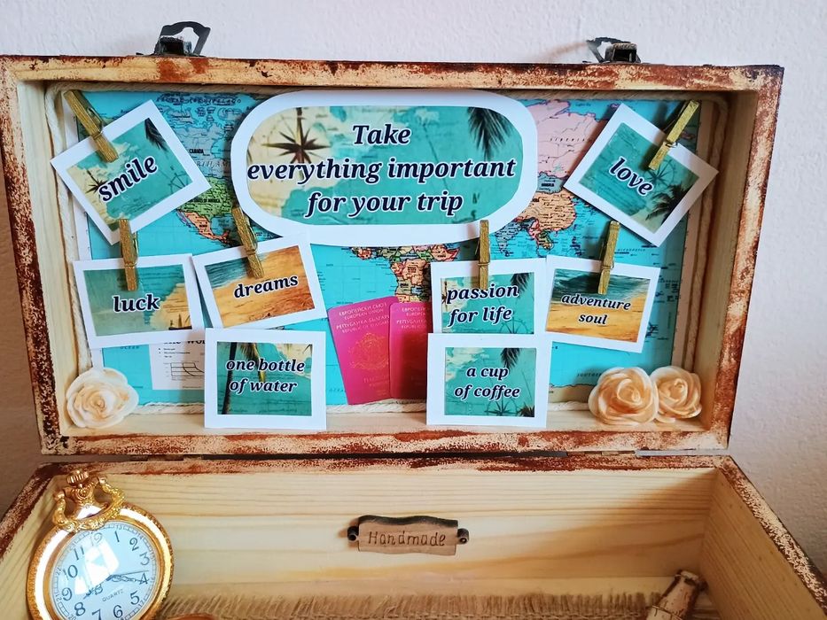 Подаръчен куфар Passion for life с вътрешна декорация