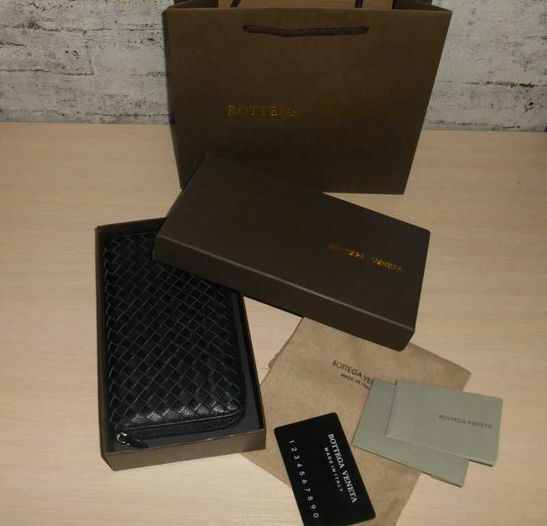 Мъжки дамски портфейл Bottega Veneta естествена кожа