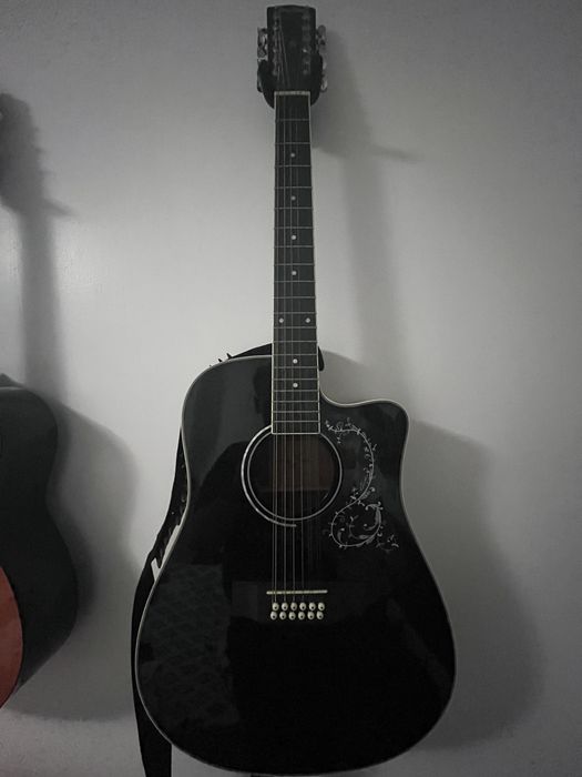 Chitara cu 12 corzi Harley Benton D-200CE-12BK