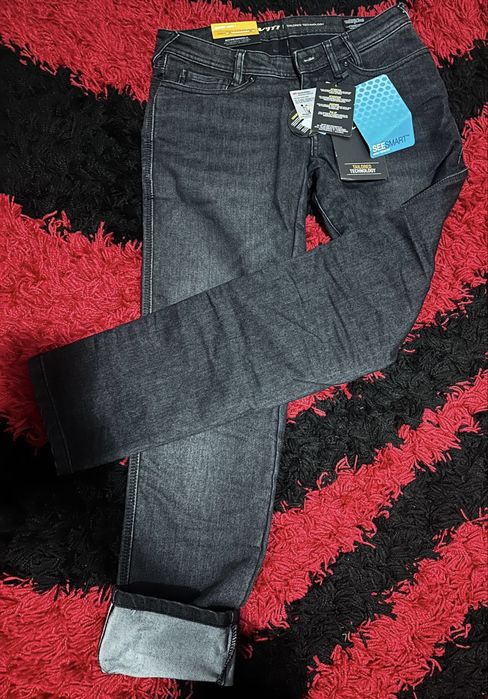 Blugi dama cu protectii genunchi pentru moto