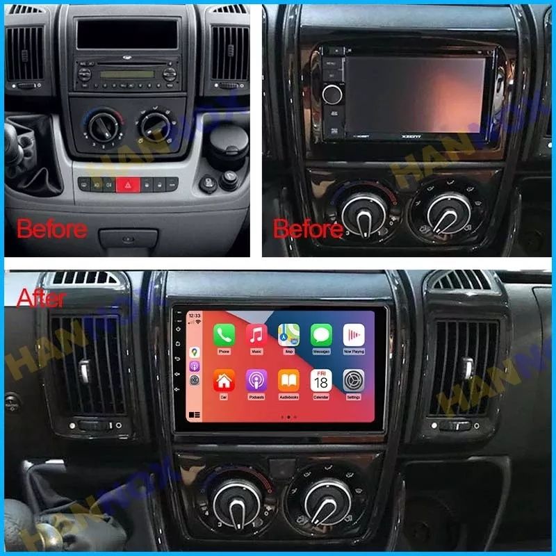 Рамка 9 инча fiat ducato citroen jumper peugeot boxer андроид android