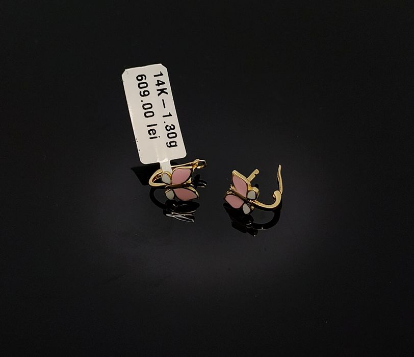 Bijuteria Royal cercei din aur 14k 1.30 gr