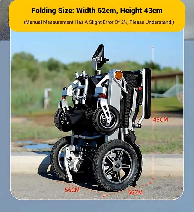 Carucior electric pliabil, cu doua motoare, Model Ek03