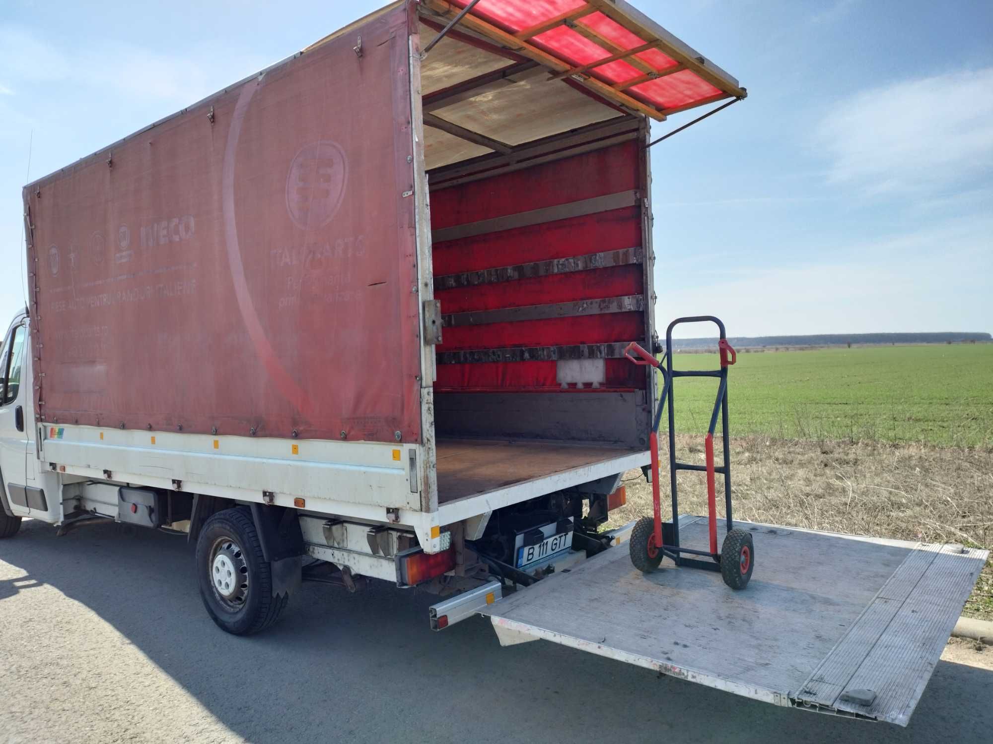 Mutari si transport duba mare si mica cu lift,  inchiriere duba+sofer