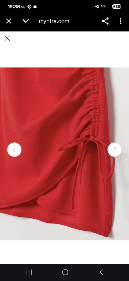 Червена лятна рокля h&m