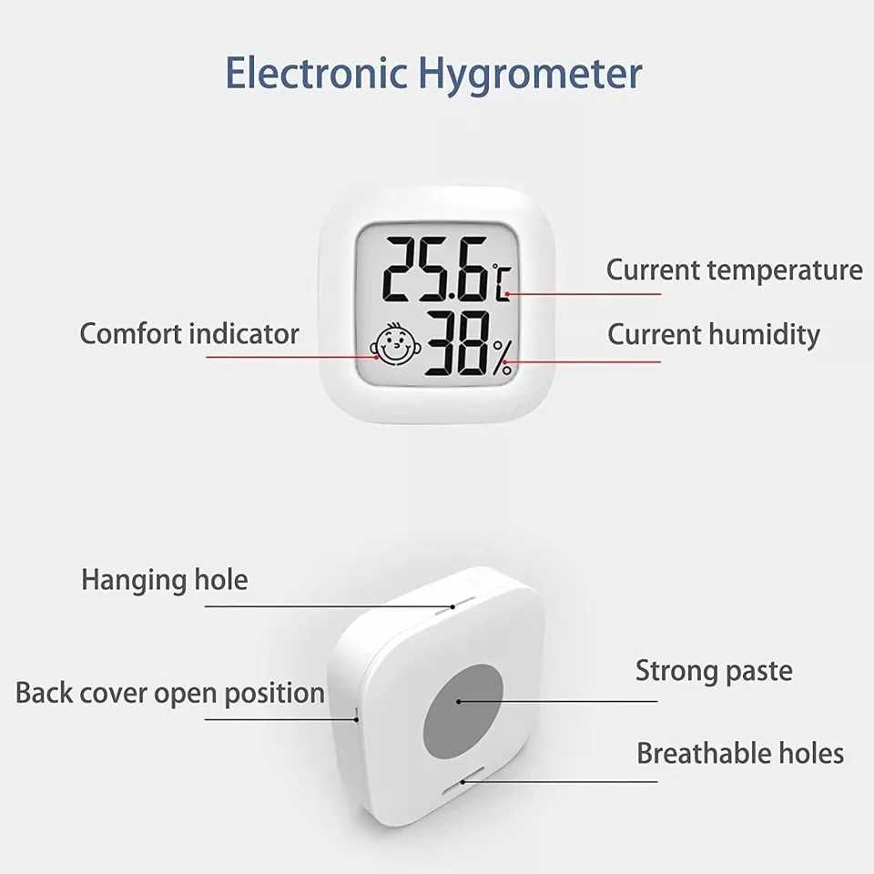 Термометър с влагомер дигитален hygrometer