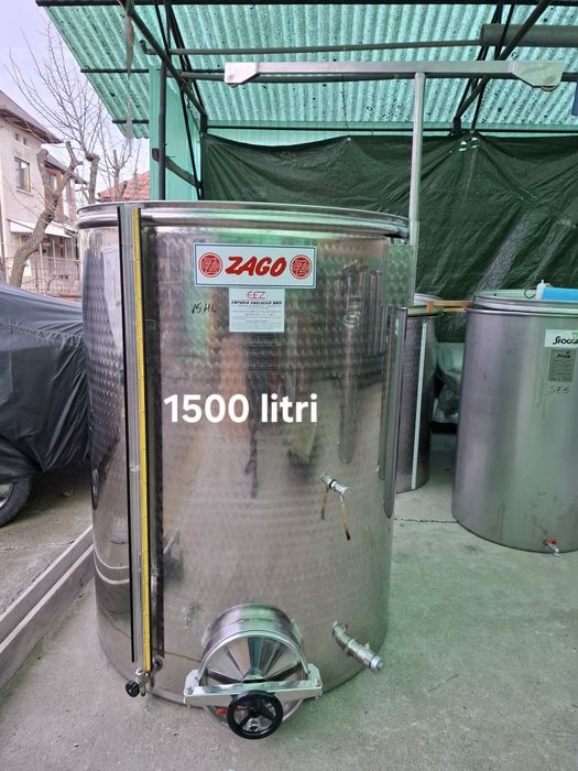 Butoi din inox cu capac flotant pentru vin