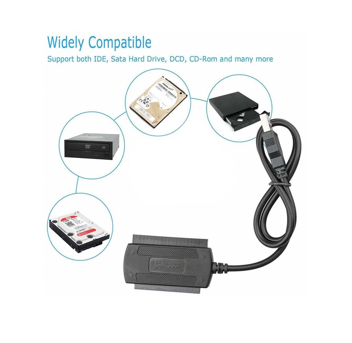 Переходник с USB 2.0 на IDE/SATA/S-ATA 2,5"/HDD 3,5"