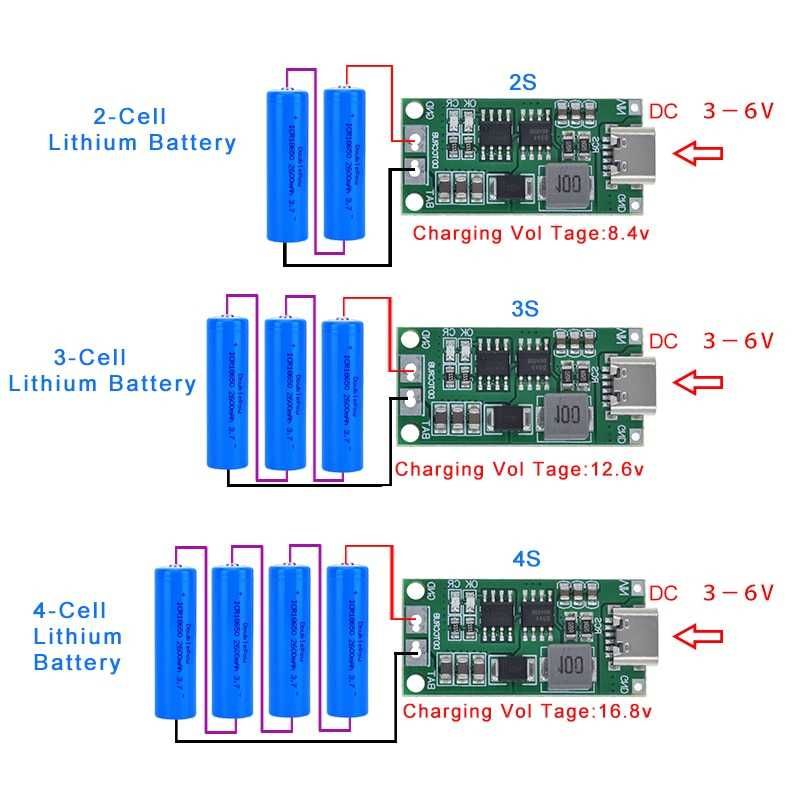 Зарядное устройство 18650 Li-ion на 1, 2, 3, 4, 5 аккумуляторов