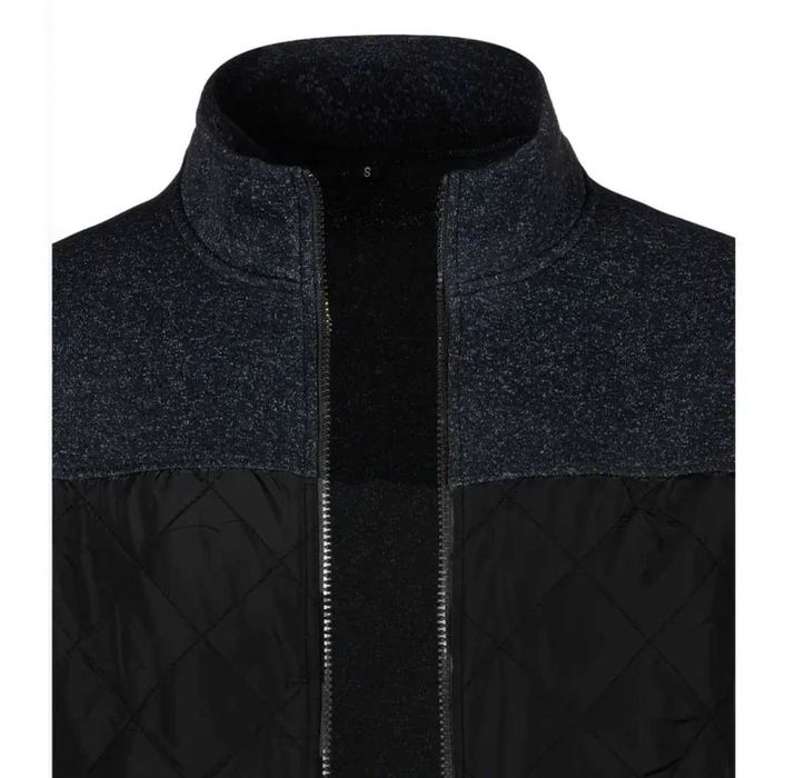 Мъжко стилно горнище с цип, налично в сиво и черно