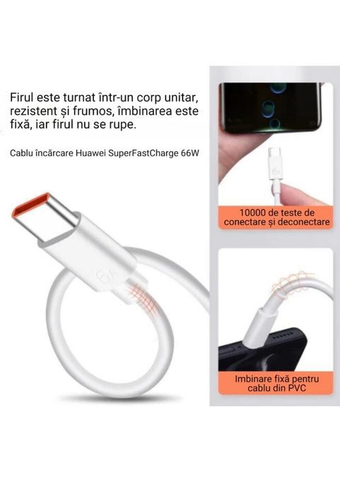CABLU UsbC PREMIUM 120W Încărcare FAST SuperCharge-Xiaomi/Huawei/Redmi