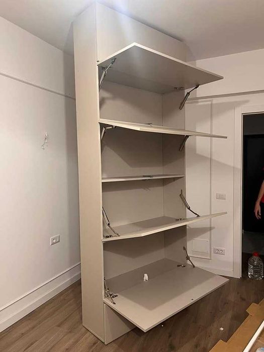 Bibliotecă sufragerie – mobilă încăpătoare stare buna/pal bej/living