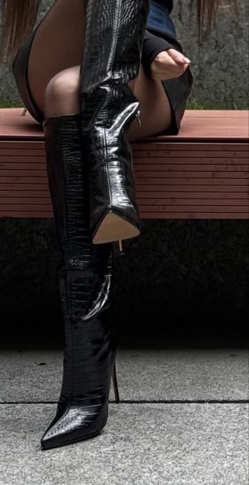 Ботуши на ток кожани