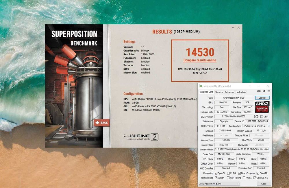 Placa video GIGABYTE Radeon RX 5700 GAMING OC 8GB GDDR6 256-bit